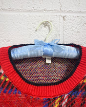 Load image into Gallery viewer, Red Plaid Pullover Sweater (XXL)
