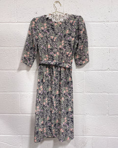 Vintage Floral Dress with Belt (6)