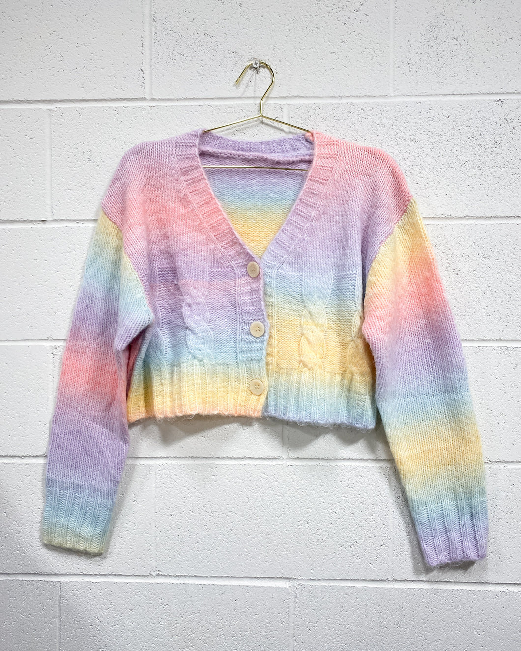 Cotton Candy Skies Cardigan (L)
