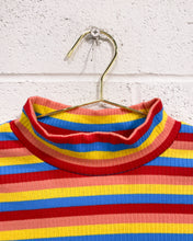 Load image into Gallery viewer, Rainbow Mock Neck Long Sleeve Blouse

