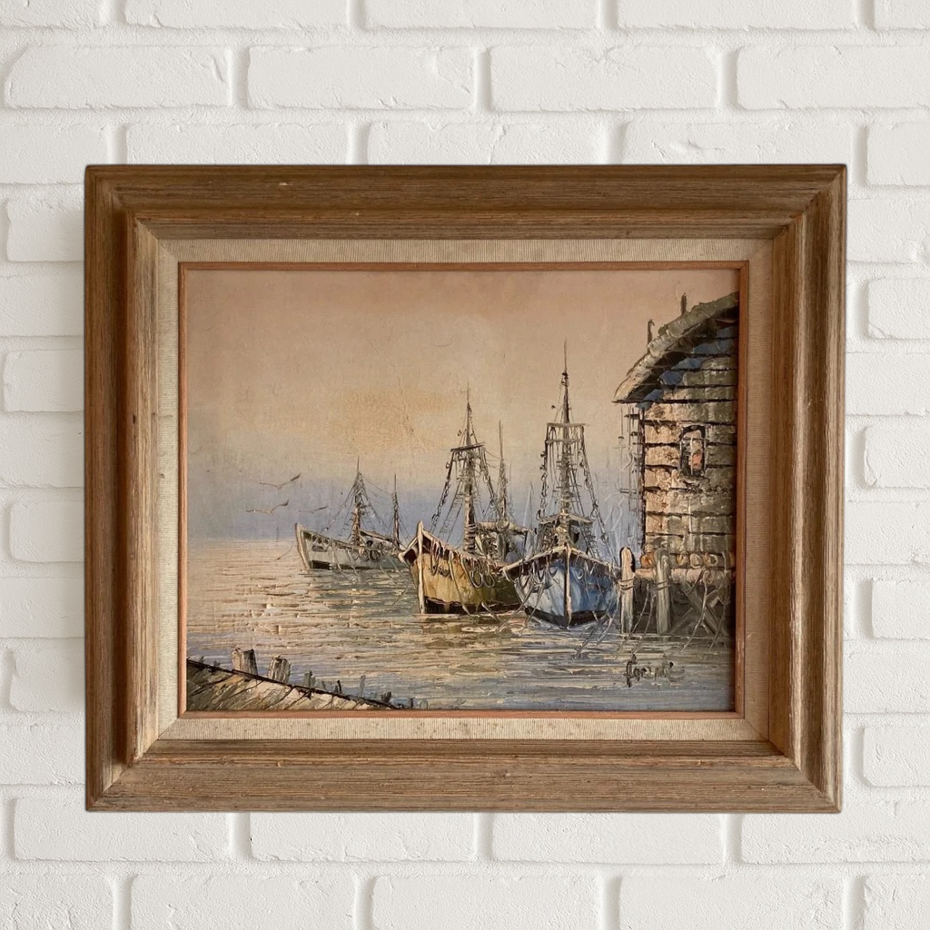 Sailboats Oil Painting