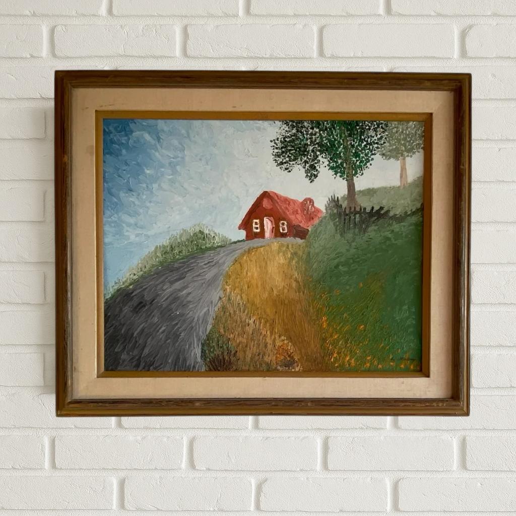 The Red Barn, Painting – Sunbeam Vintage, image size:1024x1024