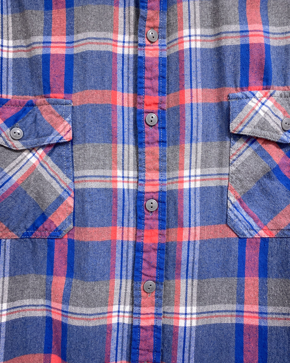 Blue and Pink Flannel (XL) – Sunbeam Vintage