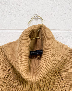 Fashion to Figure Caramel Knit Poncho (3)