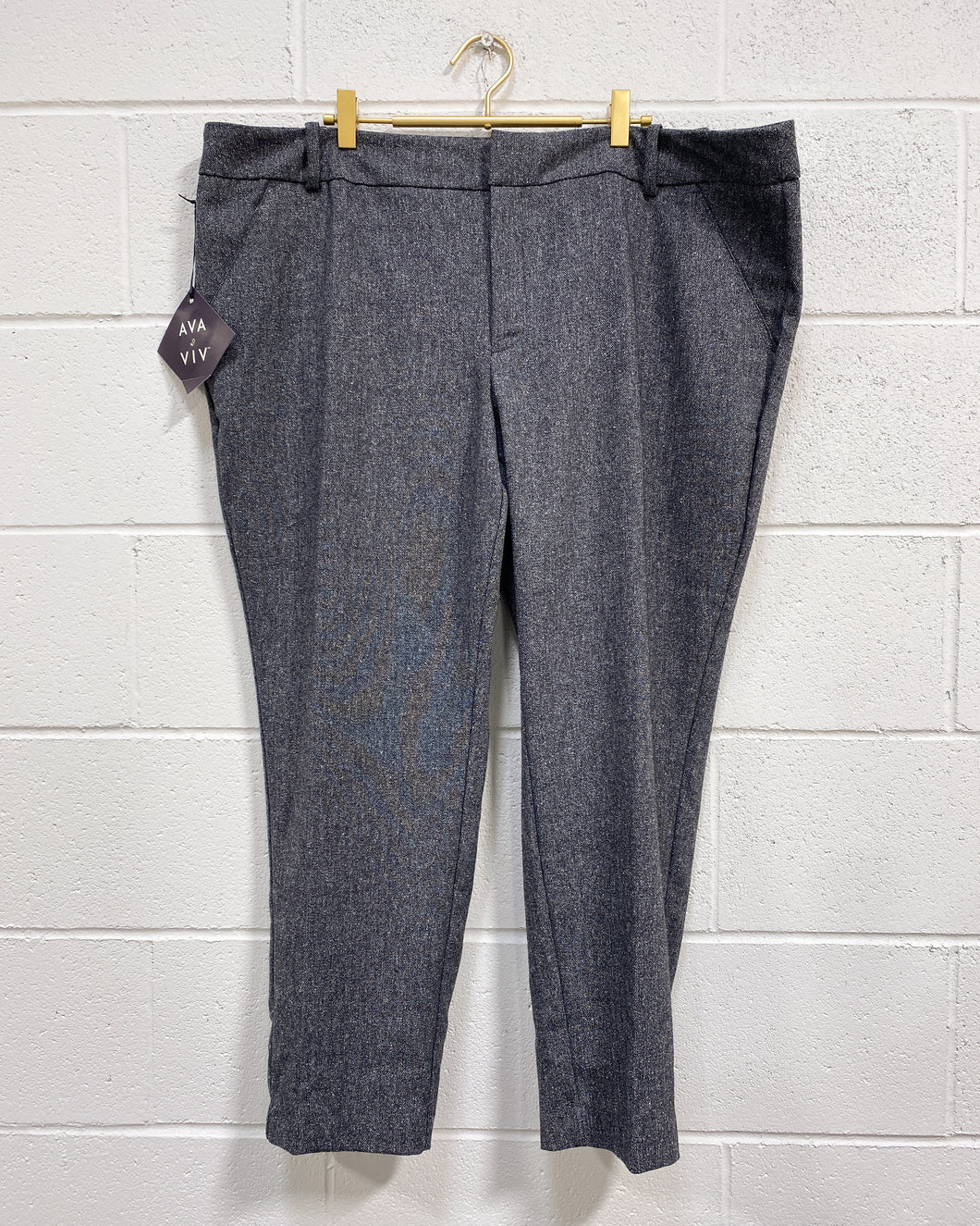 Ava & Viv Grey Tweed Slacks - NWT (22W)