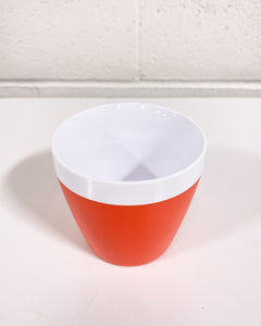 Vintage Orange and White Plastic Cup