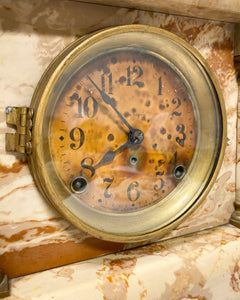 Vintage Faux Marble Mantle Clock