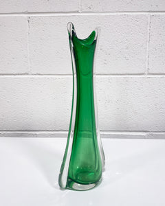 Murano Emerald Green Vase