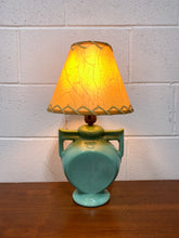 Load image into Gallery viewer, Vintage Turquoise Ceramic Lamp
