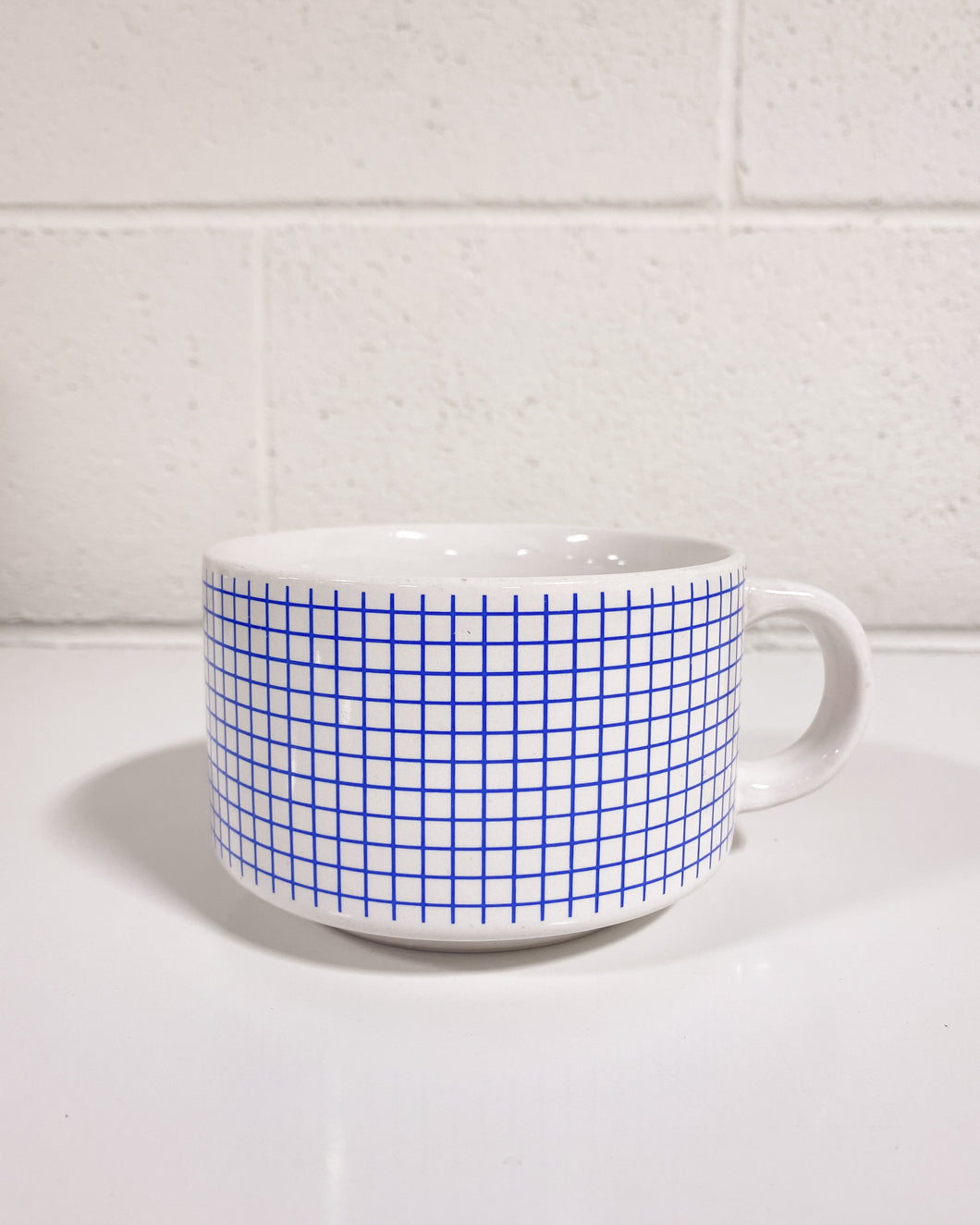 Large Blue Graph Mug