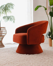 Load image into Gallery viewer, Burnt Orange Swivel Chair

