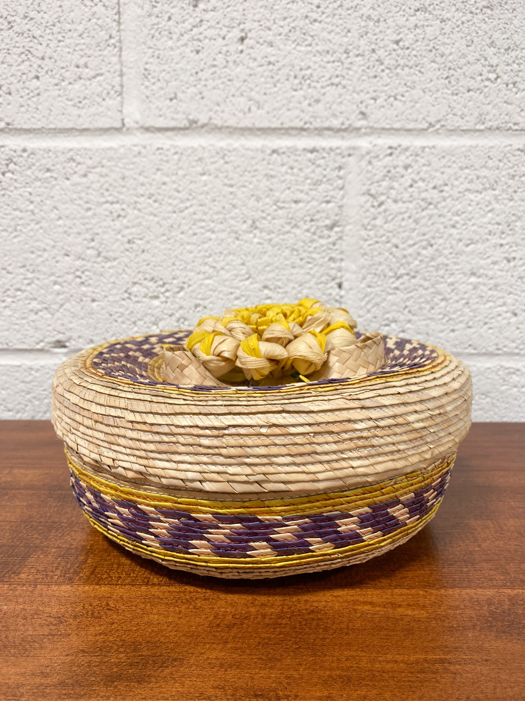 Woven Basket with Lid