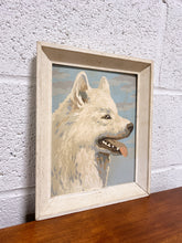 Load image into Gallery viewer, Vintage Painting of a Sweet White Dog
