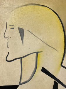 Yellow Figures Abstract Art
