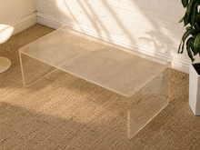 Load image into Gallery viewer, Vintage Mid-Century Modern Clear Lucite Waterfall Coffee Table
