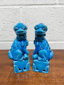 Vintage Pair of Ceramic Chinese Foo Dogs