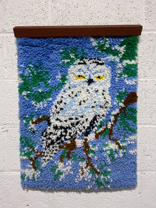 Vintage Woven Owl Wall Hanging