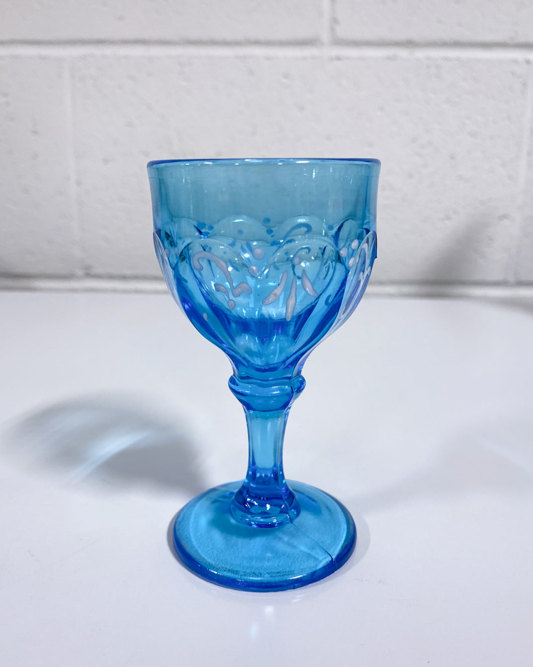 Mini Blue Glass Goblet