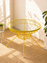 Load image into Gallery viewer, Arthur Umanoff Yellow Vintage Outdoor Table
