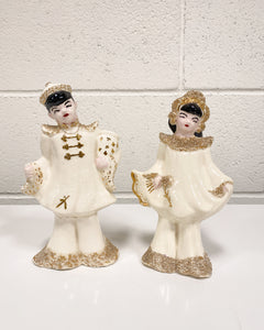 Vintage Florence Ceramics Asian Couple Figurines