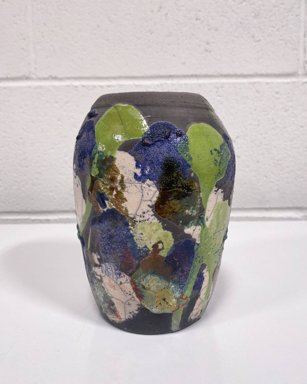 Ceramic Vase with Splotches of Color