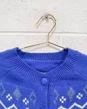 Load image into Gallery viewer, Blue Winterscape Cardigan (L)
