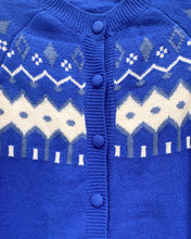 Load image into Gallery viewer, Blue Winterscape Cardigan (L)
