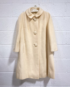 Vintage Cream Wool Coat