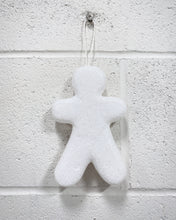 Load image into Gallery viewer, White Glitter Gingerbread Ornament
