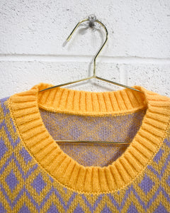 Lavender and Yellow Pullover (L)