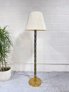 Vintage Brass Bamboo Floor Lamp – Sunbeam Vintage