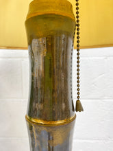 Load image into Gallery viewer, Vintage Brass Bamboo Floor Lamp
