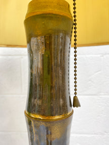 Vintage Brass Bamboo Floor Lamp