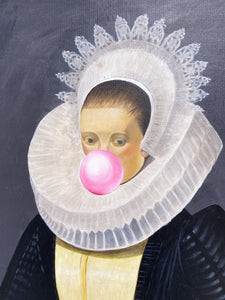 Bubble Girl Oil Painting