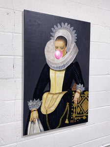 Bubble Girl Oil Painting