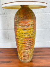 Load image into Gallery viewer, Orange Mid Century Pottery Lamp
