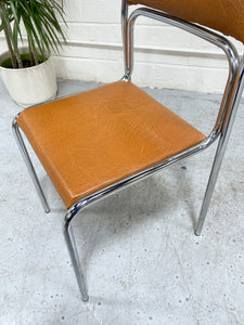 Bauhaus Chrome Tubular Steel 80’s Vintage Italian Chair