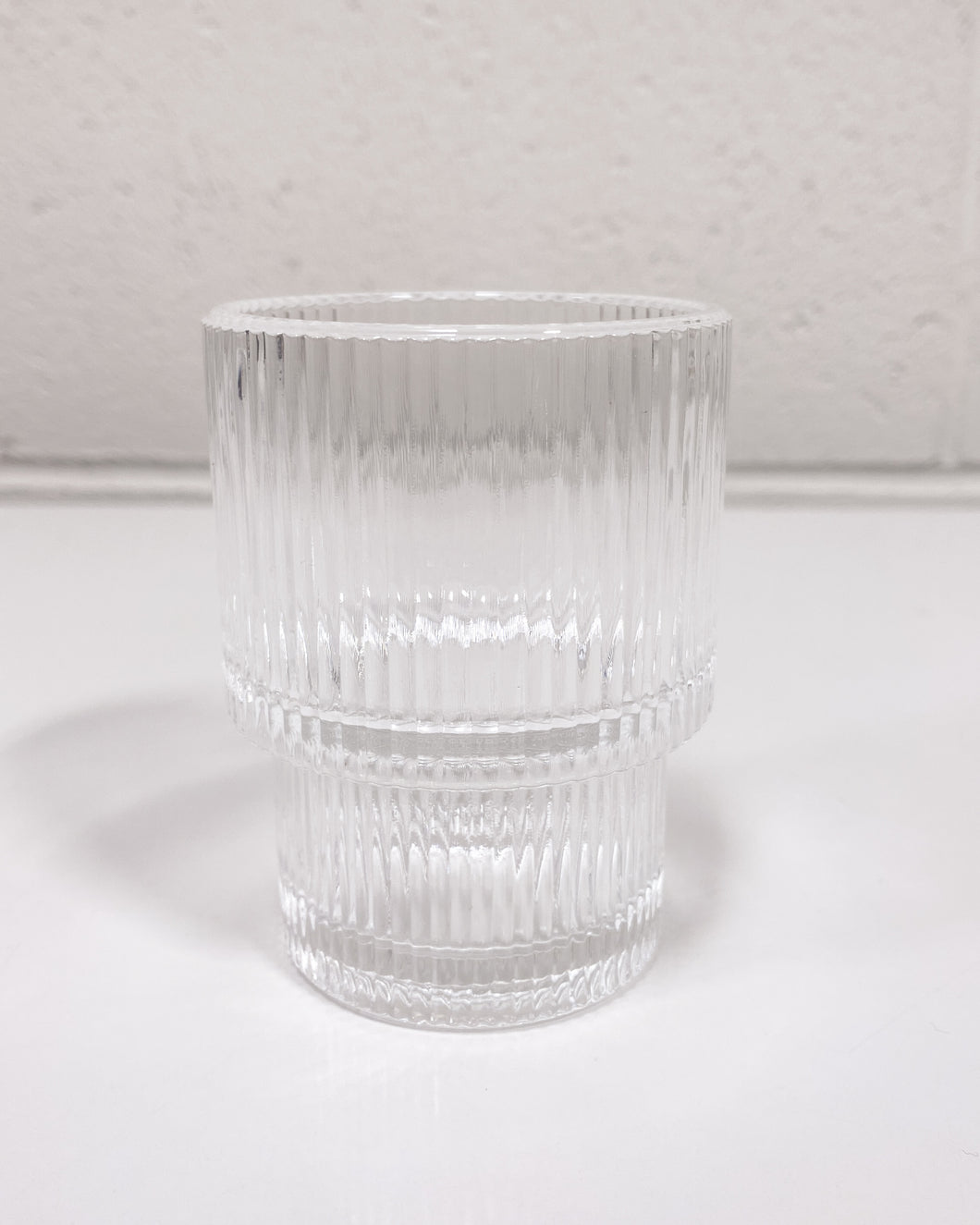 Ribbed Drinking Glass