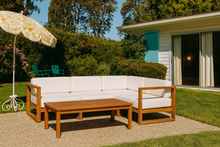 Load image into Gallery viewer, Mareena Outdoor Teak Sectional Sofa with Coffee Table
