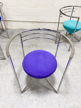 Load image into Gallery viewer, 1980’s Chrome and Glass Art Deco Modern Dining Chair by Minson of CA
