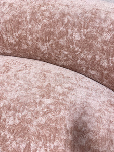 Reupholstered Crushed Velvet Sculptural Sofa by Weiman