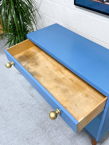 Dusty Blue Art Deco Cabinet