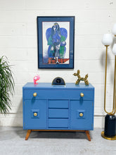 Load image into Gallery viewer, Dusty Blue Art Deco Cabinet
