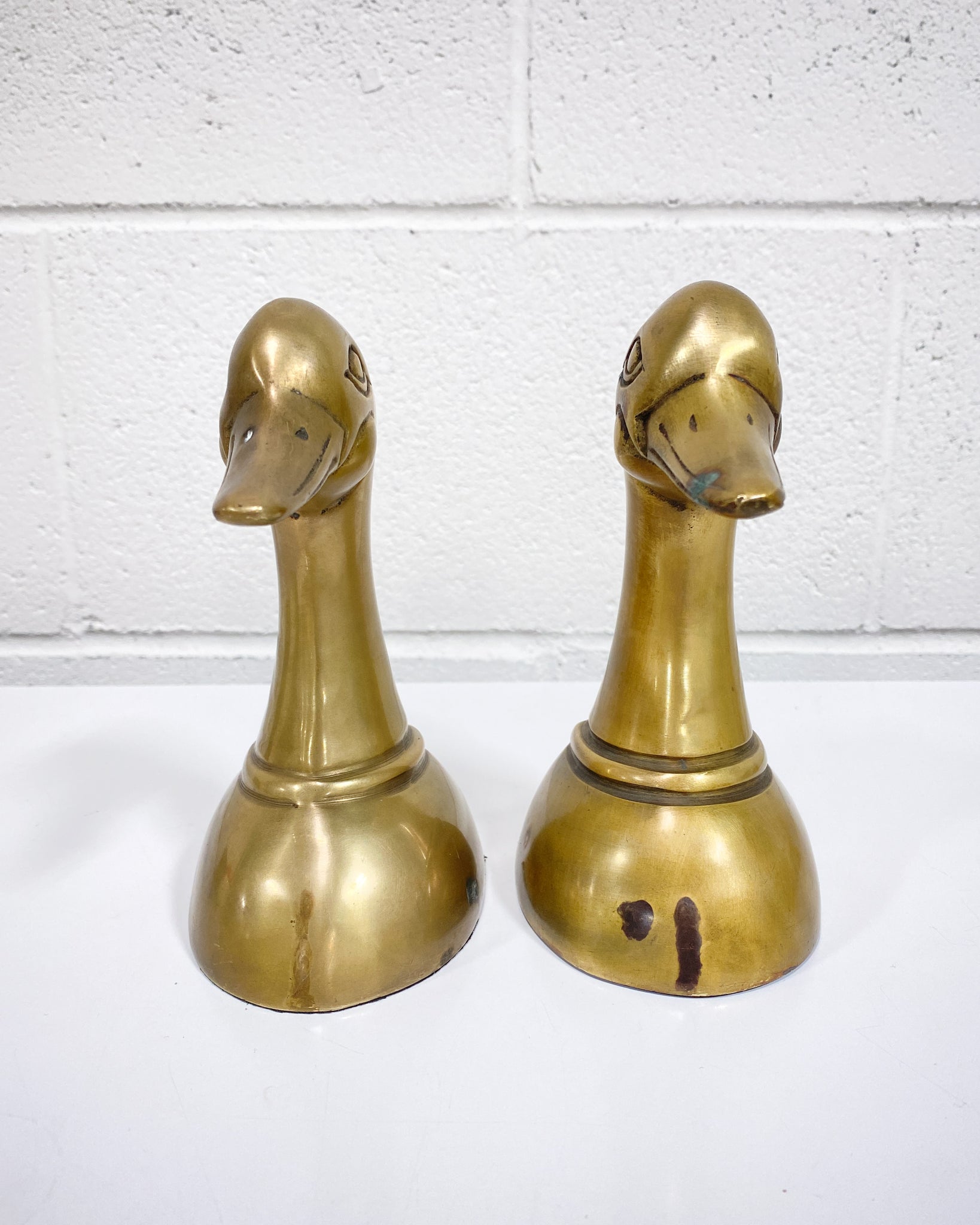 Brass Duck Bookends