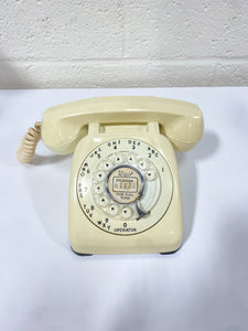 Vintage Cream Rotary Phone