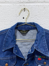 Load image into Gallery viewer, Vintage Wrangler Denim Jacket with Butterflies and Cherries - As Found
