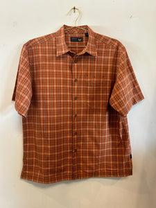 Rust Orange Plaid Shirt