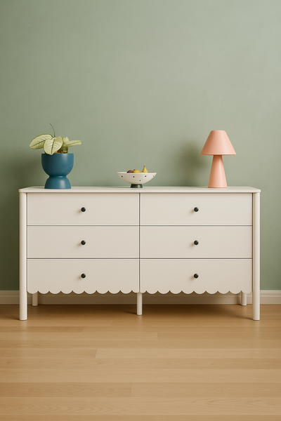 Dixieland Dresser in White  Sunbeam Vintage