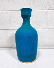 Load image into Gallery viewer, Vintage Turquoise Stoneware Vessel - Signed
