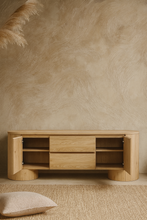 Load image into Gallery viewer, Milan Curved Blonde Credenza
